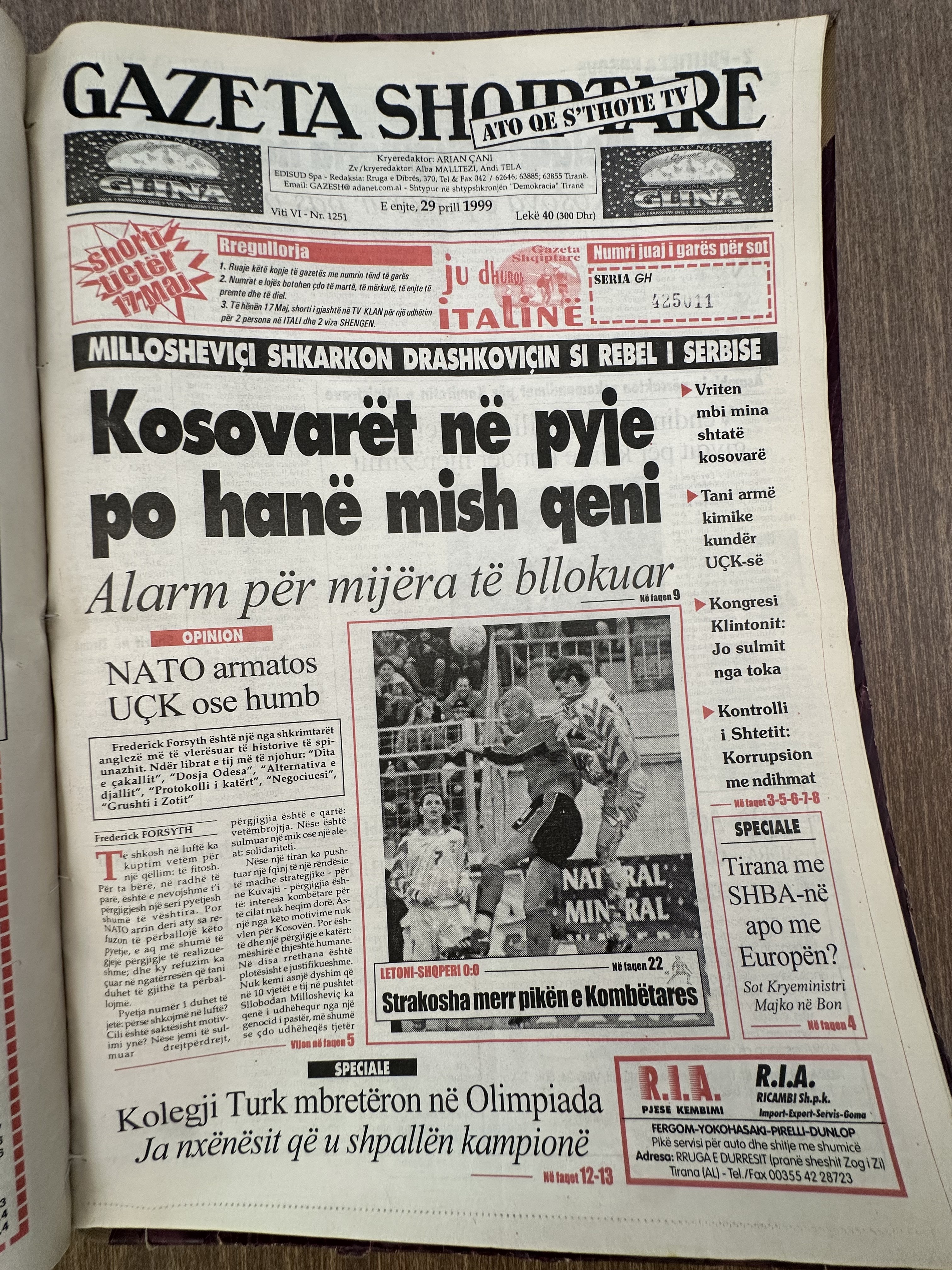 Gazeta Shqiptare 1999-04-29